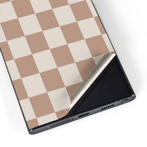 Neutral Checkered Galaxy S25 Ultra Skin